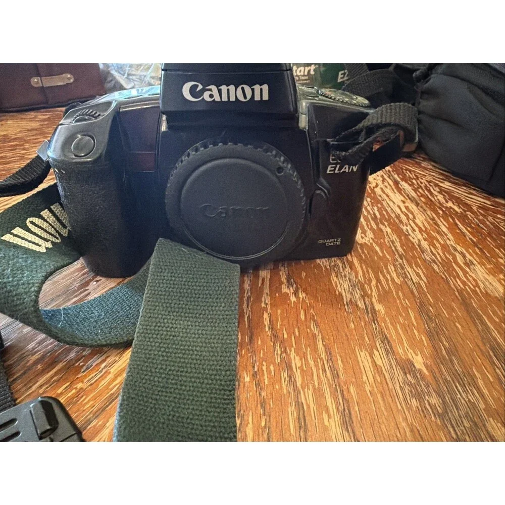 Canon EOS Elan 35mm SLR Film Camera Body + Strap Untested Fast Shipping